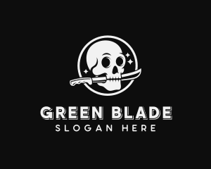 Skull Blade Weapon logo design