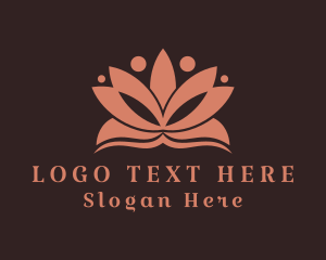Aroma - Spa Healing Lotus logo design