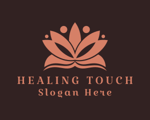 Spa Healing Lotus  logo design