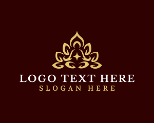 Healing - Lotus Yoga Meditation logo design