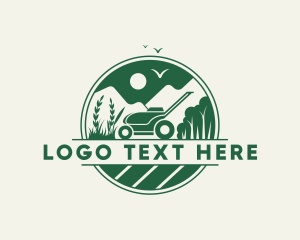 Landscaping - Lawn Mower Landscaping Gardening logo design