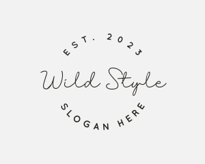 Minimalist Cursive Business logo design