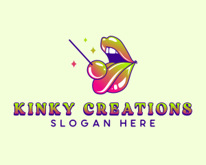 Kinky Mouth Lollipop  logo design