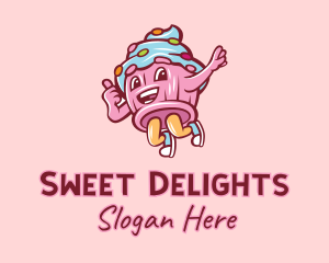 Pastries - Cupcake Bakery Cartoon Mascot logo design