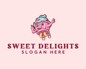 Cupcake - Cupcake Bakery Cartoon Mascot logo design