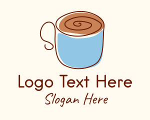 Caffeine - Simple Cafe Mug logo design