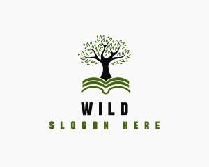 Lumber - Tree Book Agriculture logo design