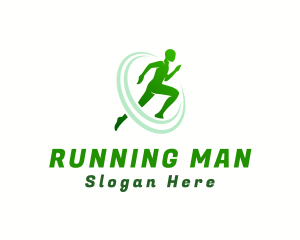 Man Olympic Run logo design