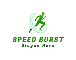 Sprinting - Man Olympic Run logo design