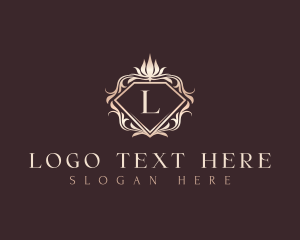 Leaf - Elegant Floral Diamond logo design