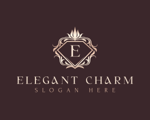 Elegant Floral Diamond logo design