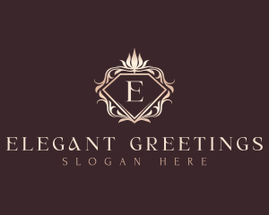 Elegant Floral Diamond logo design