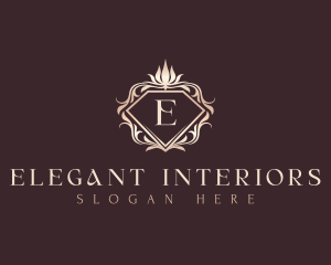 Elegant Floral Diamond logo design