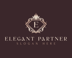 Elegant Floral Diamond logo design