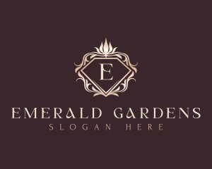 Elegant Floral Diamond logo design