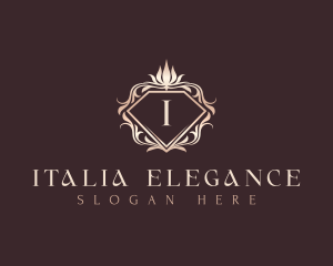 Elegant Floral Diamond logo design