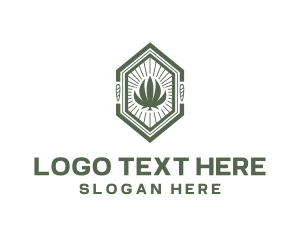 Weed Shop - Marijuana Leaf Joint logo design