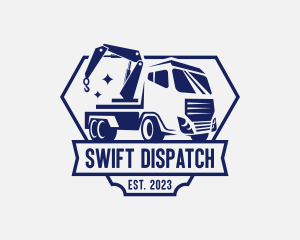 Tow Truck Trucking Vehicle logo design