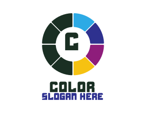 Color Wheel Palette logo design