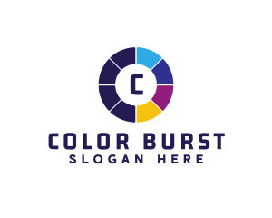 Color Wheel Palette logo design