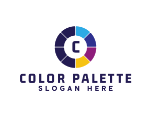 Color Wheel Palette logo design