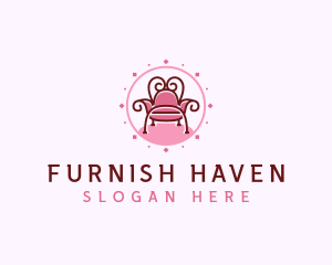 Furnish - Elegant Throne Chair logo design