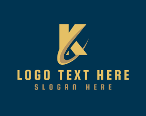 Swoosh - Professional Studio Letter K logo design