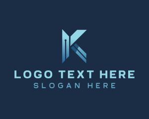 Communication - Cyber Technology Firm Letter K logo design