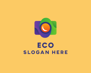 Photo Booth - Tropical Photography Camera logo design