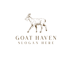 Goat - Goat Livestock Horn logo design