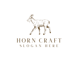 Horn - Goat Livestock Horn logo design