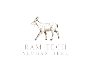 Goat Livestock Animal logo design