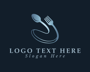 Recipe - Silverware Utensil Restaurant logo design