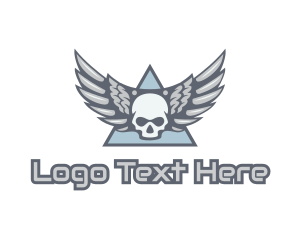 Heavy Metal - Skull Wings Gang logo design