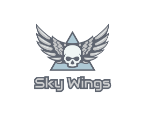 Skull Wings Gang logo design