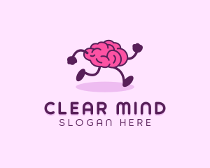 Running Mind Brain  logo design