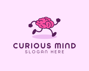 Running Mind Brain  logo design