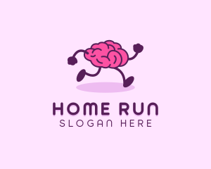 Running Mind Brain  logo design