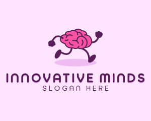 Genius - Running Brain Education logo design