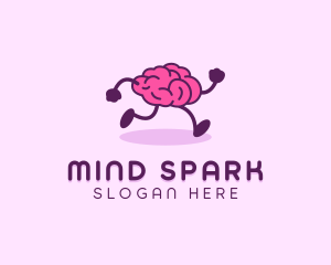 Running Mind Brain  logo design