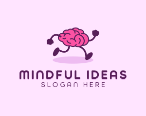 Running Mind Brain  logo design