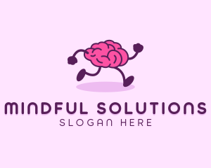 Running Mind Brain  logo design