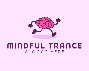 Running Mind Brain  logo design