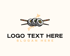 Map - Sushi Roll Japan logo design