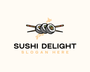 Sushi Roll Japan logo design