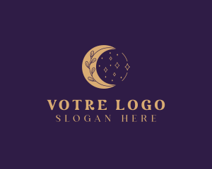 Boho Floral Moon Logo