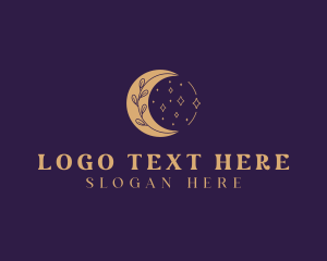 Boho Floral Moon Logo