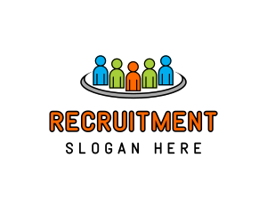 Colorful Recruitment Team logo design