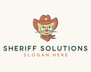 Cowboy Cat Pet logo design