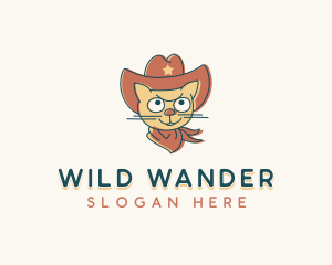 Cowboy Cat Pet logo design